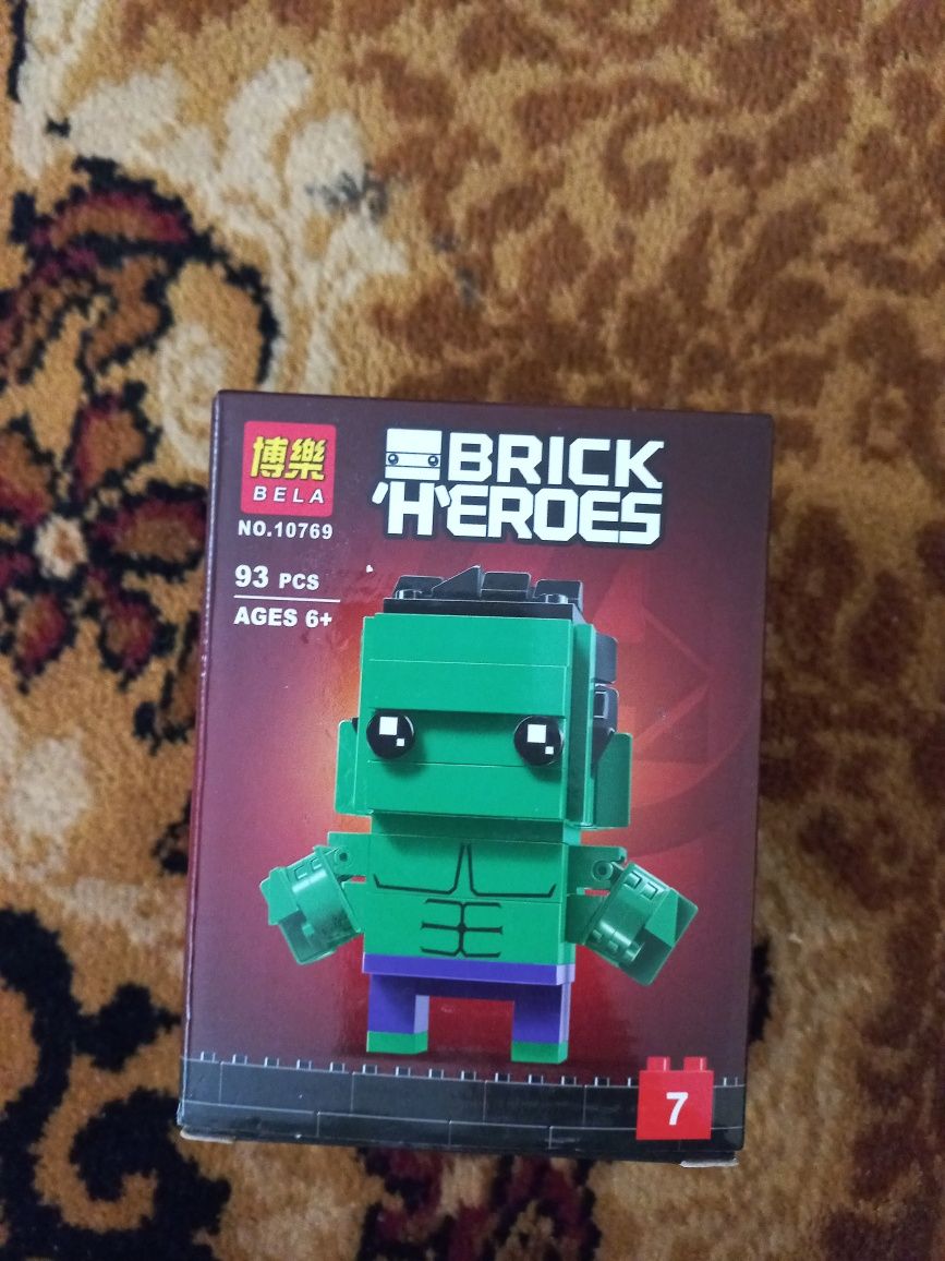 Набор лего аналог Халк  Brick Headz