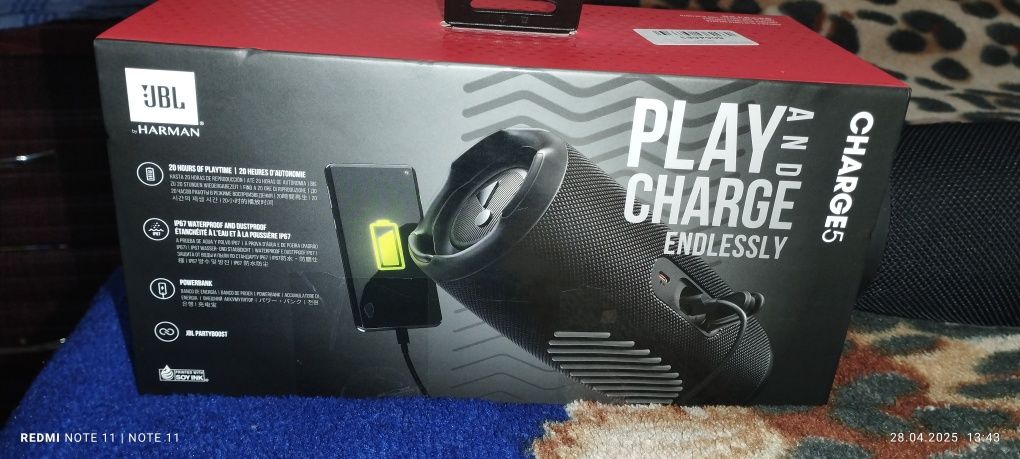 JBL Charge 5 Original Mahsulot. Legindaryin Brend Amerika Mahsuloti.