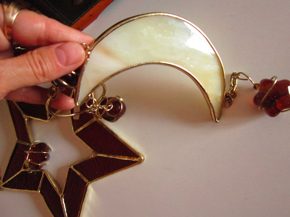 cadou rar Stea Craciun Tiffany Suncatcher Art Deco Germany1980