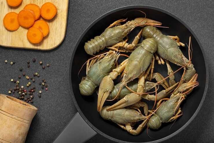 Раки живые и вареные