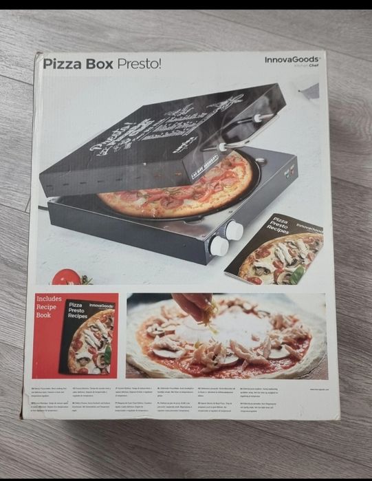 Aparat electric de facut pizza cu carte de retete Presto, INNOVAGOODS,