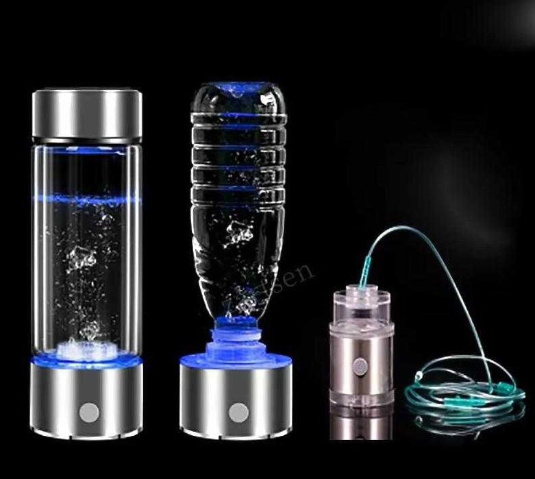 Водородна Бутилка + за Шише 500мл. с Приставка за Кислородно Вдишване