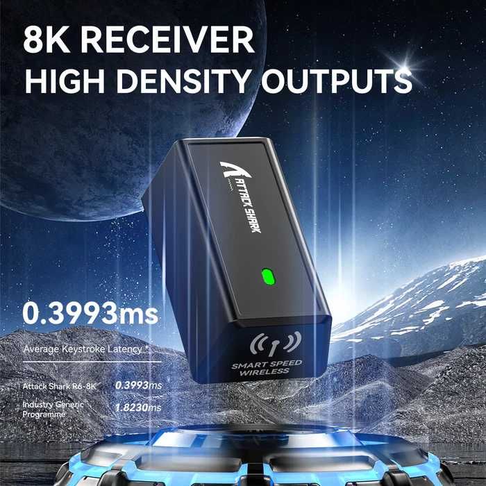 ATTACK SHARK R6 Ultralight 39g Wireless 8K