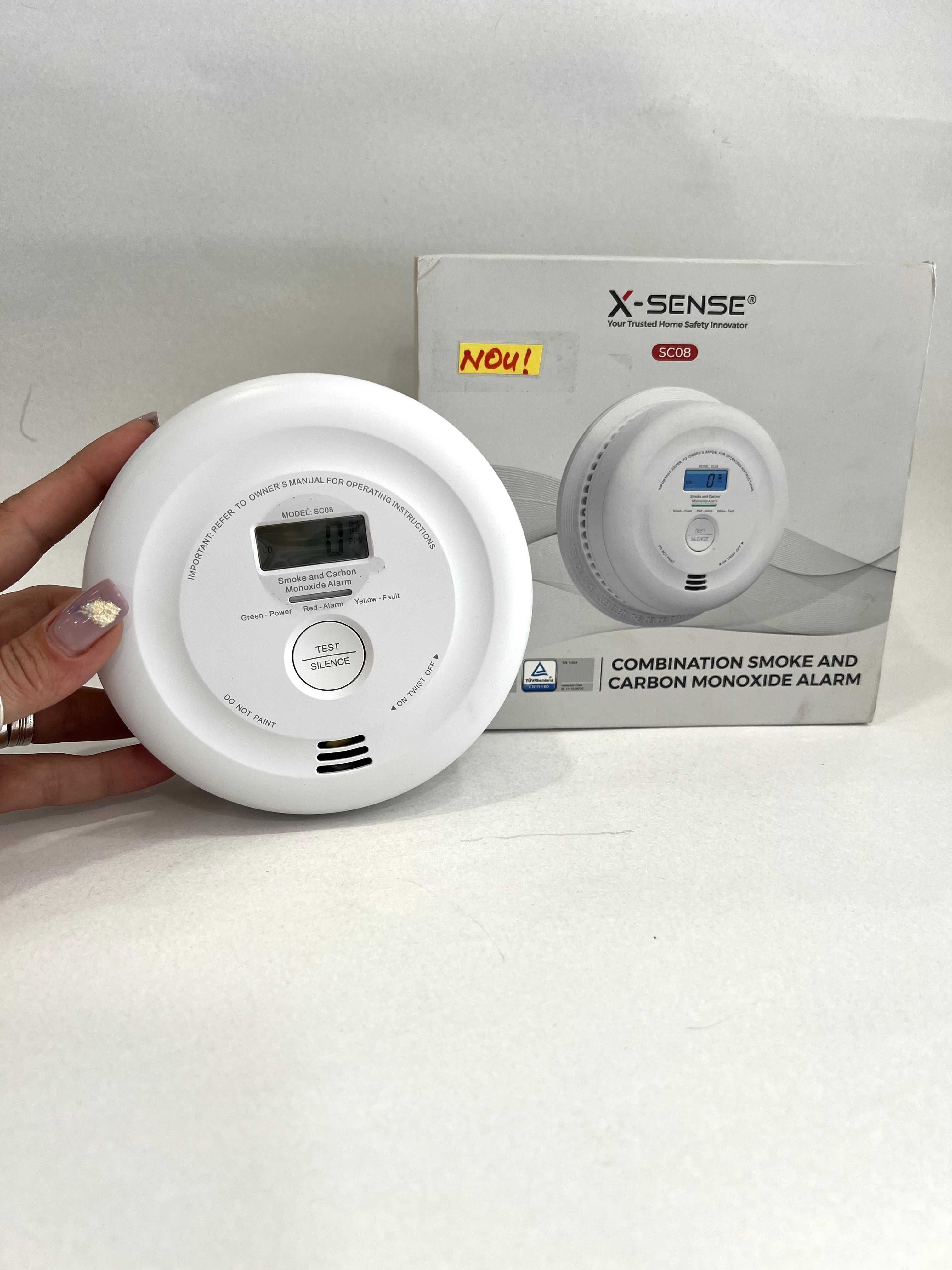 Detector de fum și monoxid de carbon X-Sense SC08, NOU!