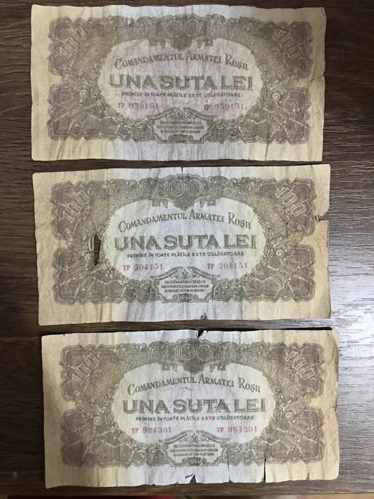 Bacnote vechi 1944 armata rosie