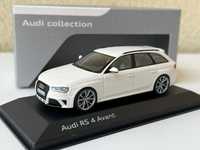 Macheta auto 1/43 Minichamps Audi RS4 Avant Ibis White Dealer Edition