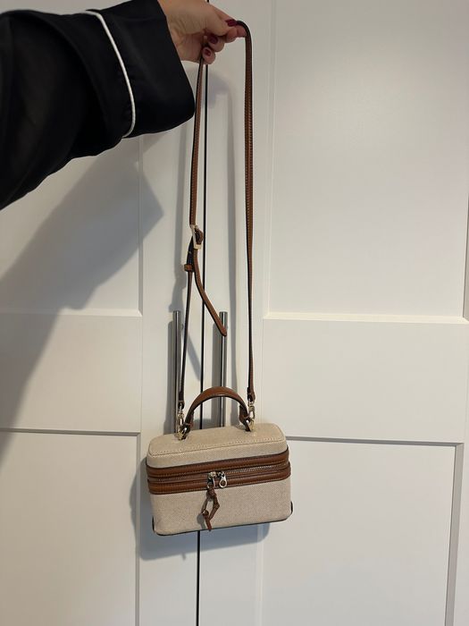Geanta, Zara, femei, crossbody, bej