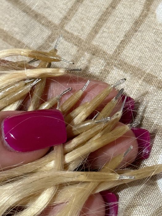 Extensii de par blond nanoring-30 cm