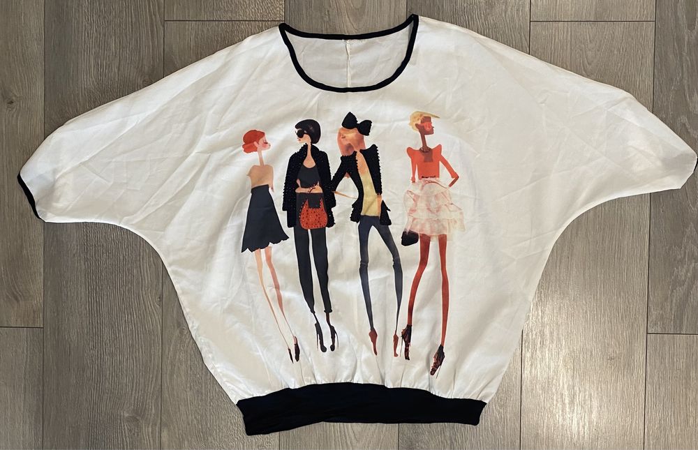 Бяла дамска блуза