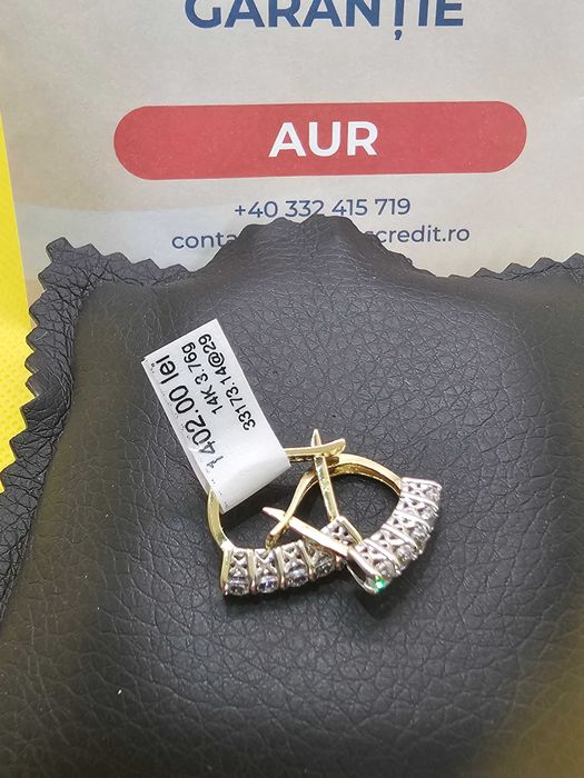 Cercei aur 14k (Ag 29 Siraj ) b33173.14 / Garantie 2 Ani !!