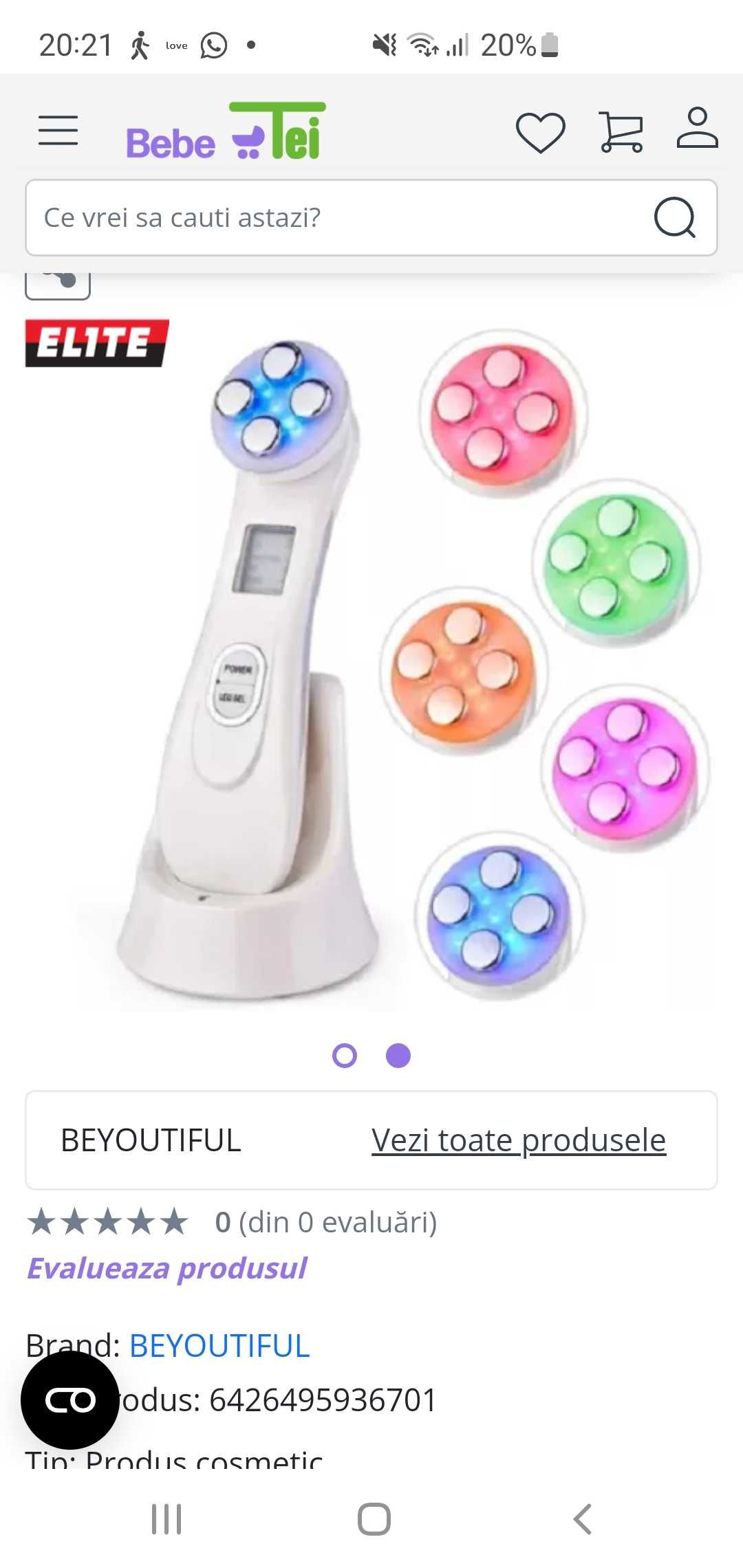 Aparat masaj facial