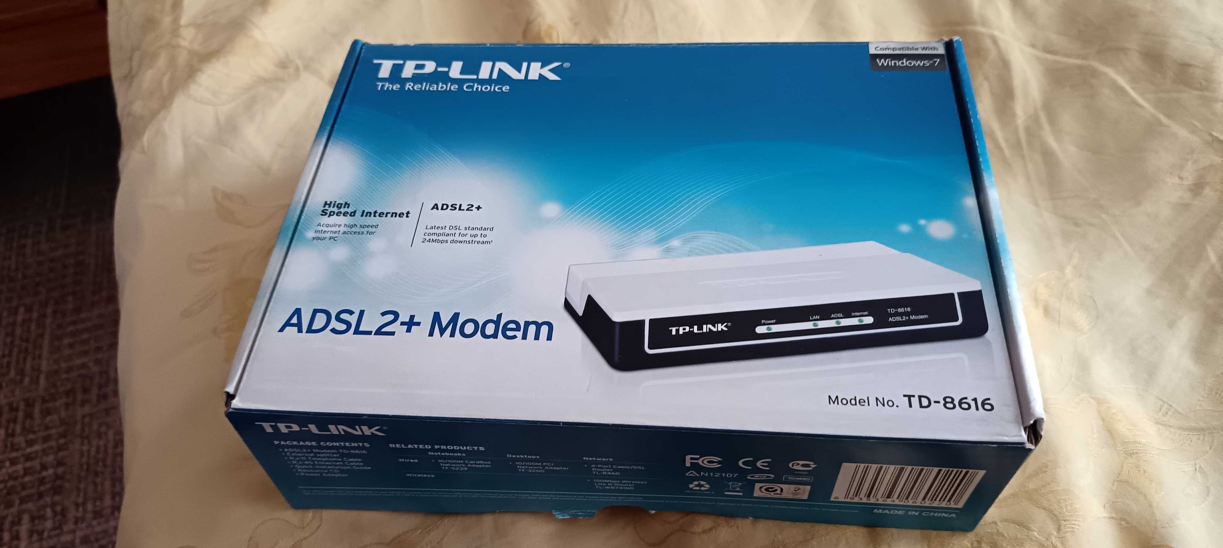 TP-Link ADSL2+ modem. Модель TD-8616
