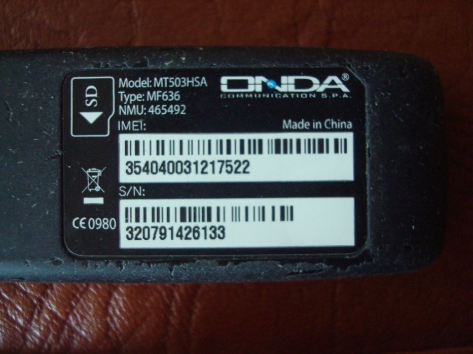Modem 3G USB Onda model MT503HSA tip MF636 wireless HSPA+