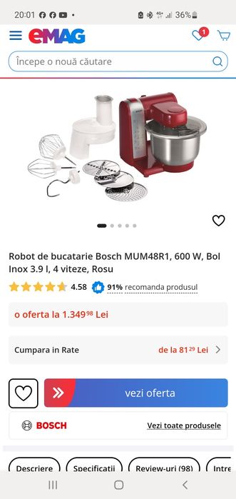 Robot bucatarie bosch mum 4