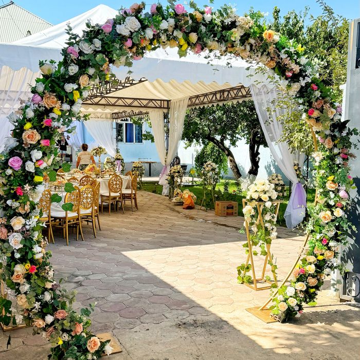 киіз үй юрта шаңырақ шанырак беташа оформление баннер стол стулья