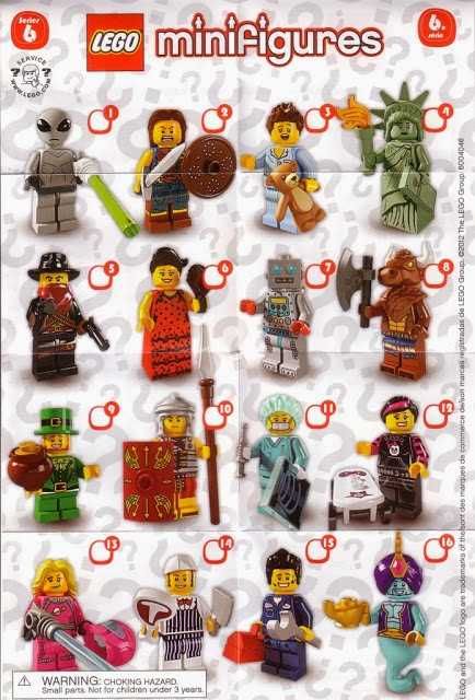 Lego Minifigures seria6 completa