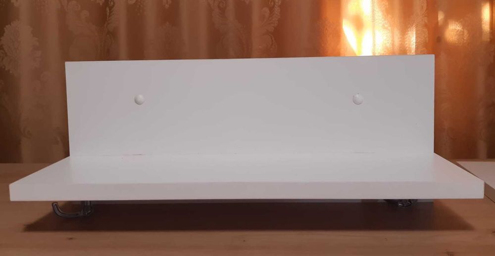 Set 3 Etajere albe 50 cm – cu kit complet de montaj