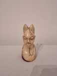 Bust african sculptat în fildeș 14 cm, artă tribală autentică