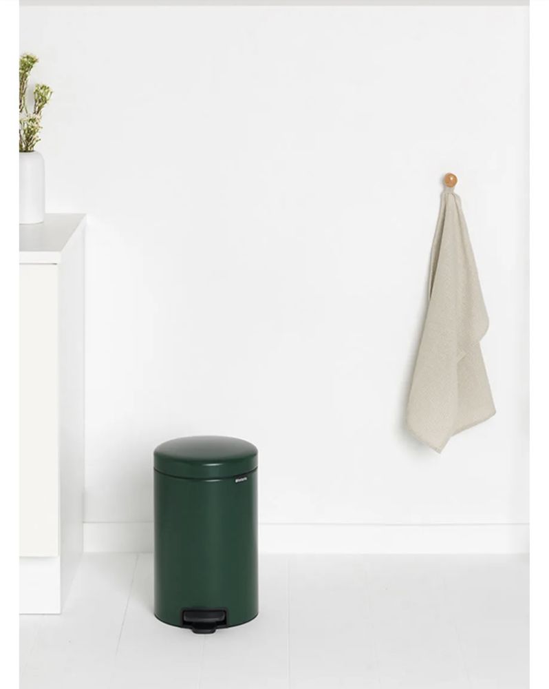 Cos de gunoi cu pedală, verde închis, inox, 121, Newlcon, Brabantia