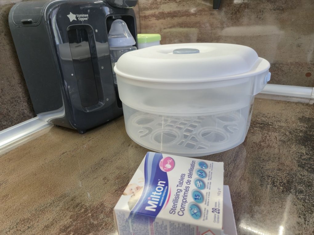 Стерилизатор 2в1 Tommee tippee и таблетки Milton
