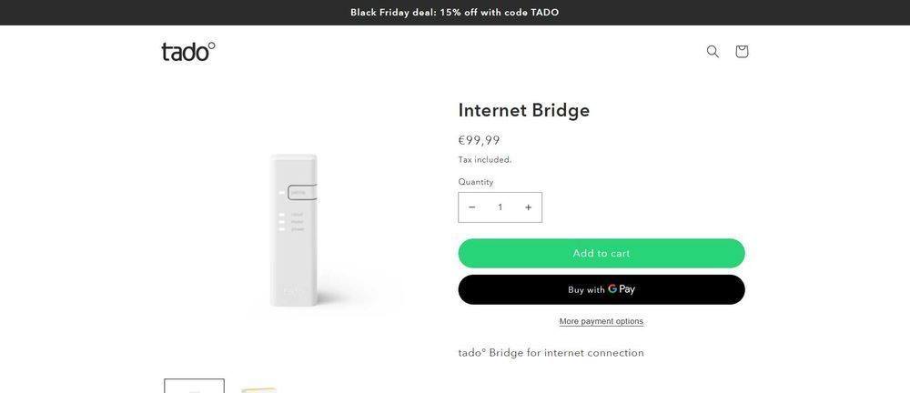 Tado Internet Bridge pentru termostat noi nefolosite