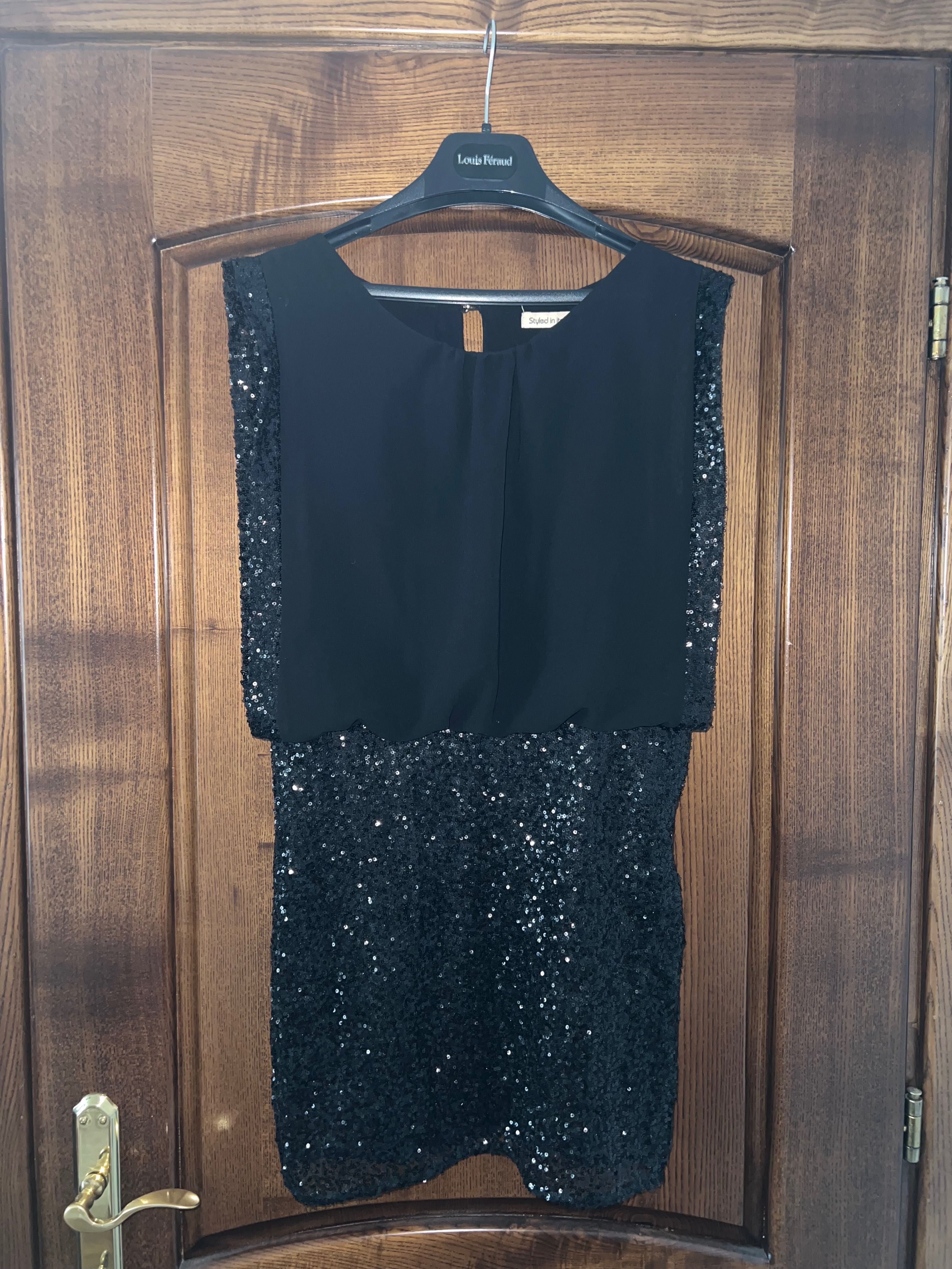 Rochie neagra cu paiete