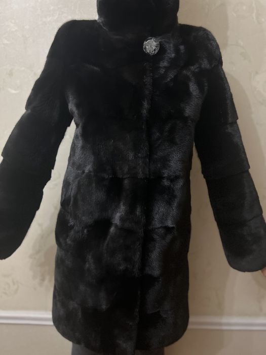 Норковая цельная шуба (канадский мех) размер M-L
