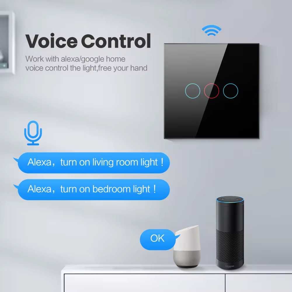 Avatto TS03 Wi-Fi Ключ за осветление БЕЗ изискване на НУЛЕВ проводник