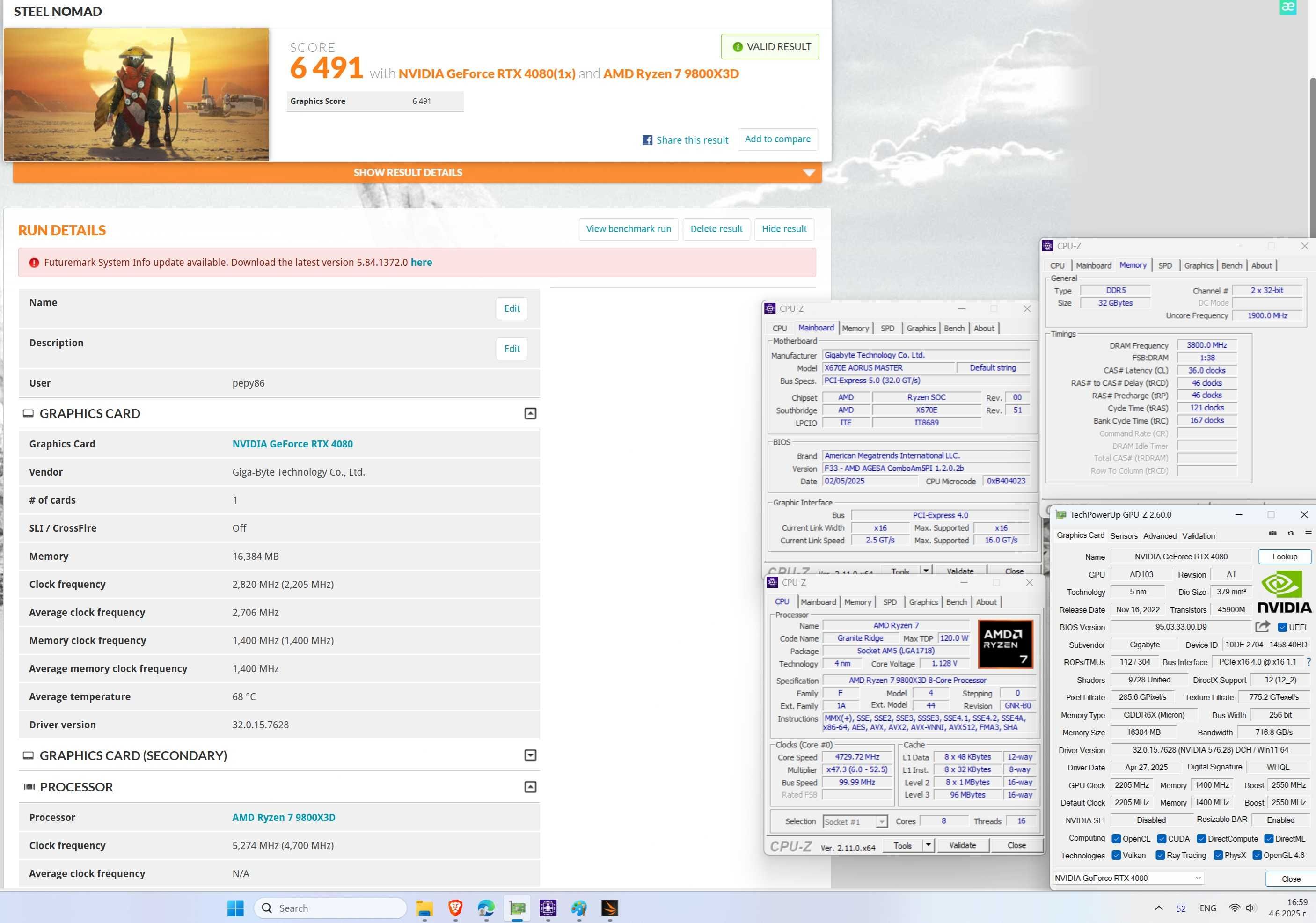 RTX 4080 16GB Gigabyte Aorus Master