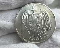 Moneda argint Carol II Romania 250 lei 1935