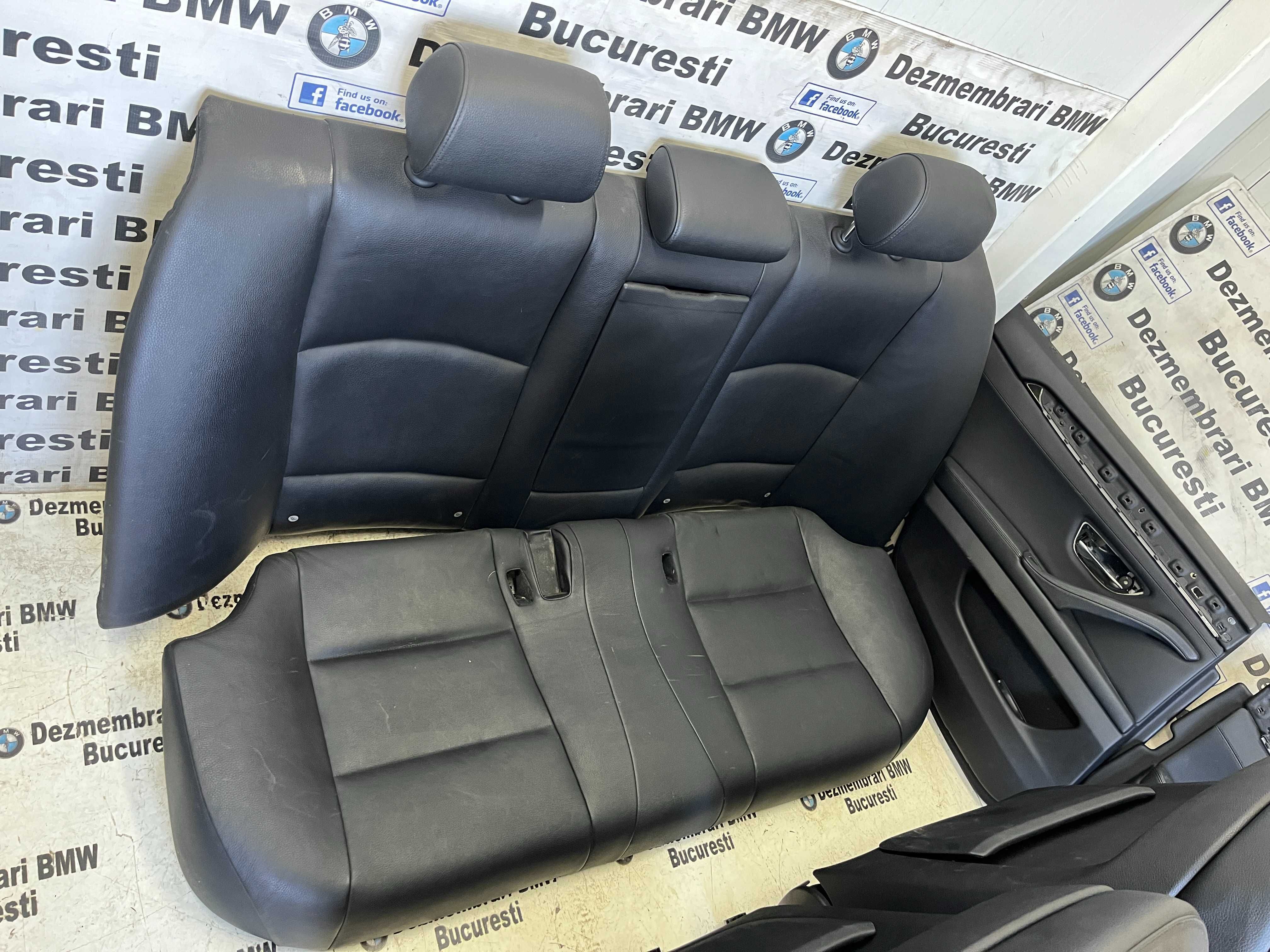 Interior scaune Recaro M piele neagra BMW f10 nfl cu incalzire UK