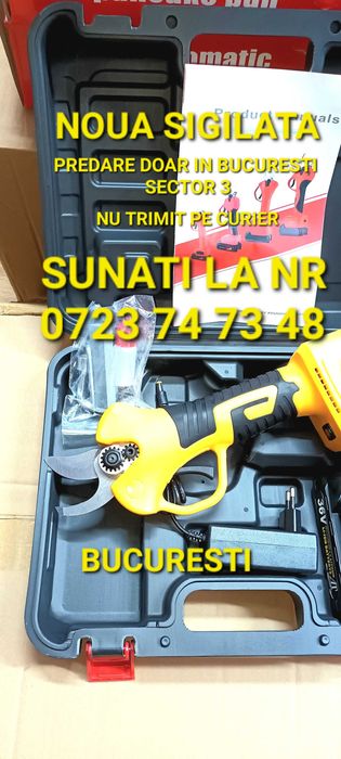 Foarfeca electrica pe acumulator gradina crengi vie gard 36V SIGILATA