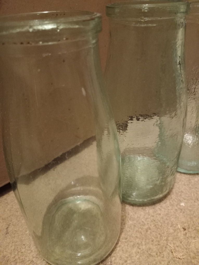 Ретро стъклени буркани / бутилки, термични - 4 бр