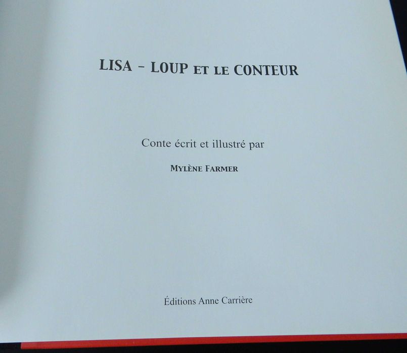 Mylene Farmer - Lisa-Loup et le conteur - carte în limba franceză