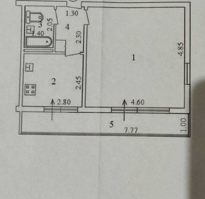 Продается 1-комнатная квартира