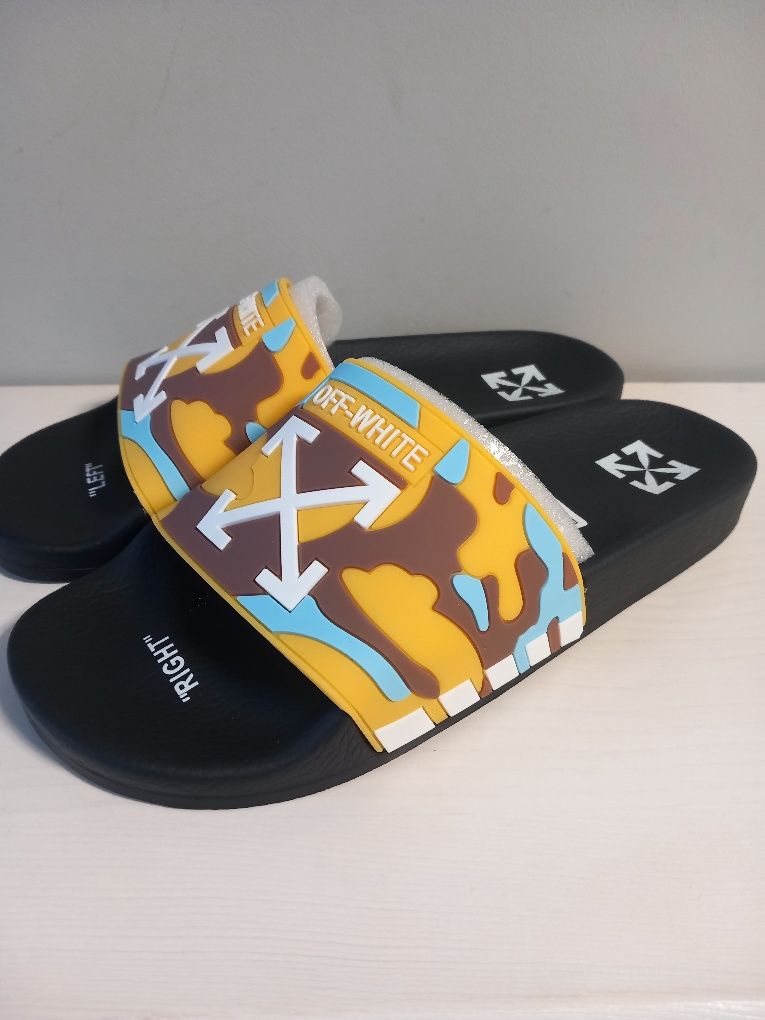 Off white slides, 38, 43  чехли, джапанки