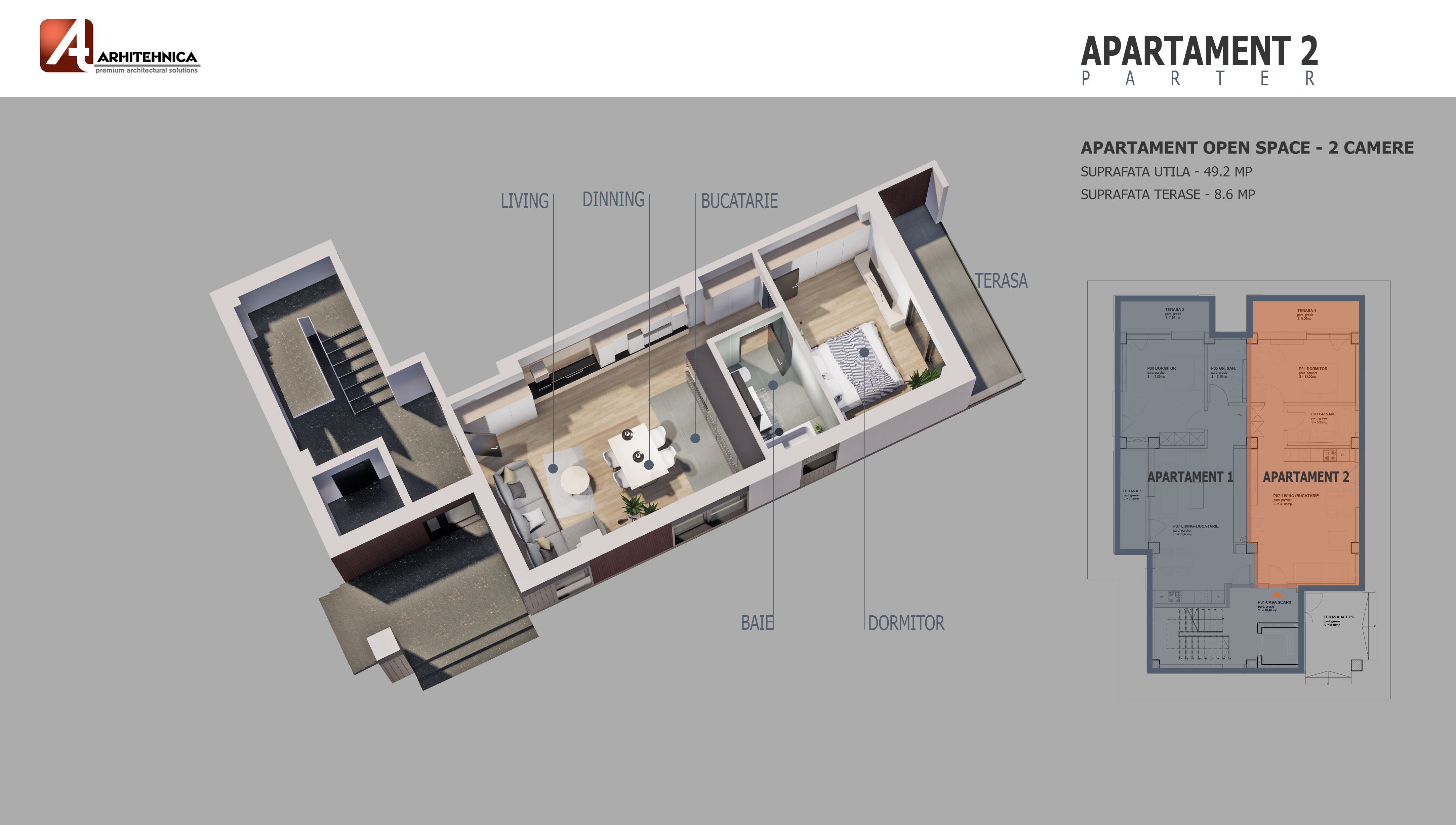 Apartamente cu 2 camere | Bloc 2024 | Tip Boutique | Loc de parcare