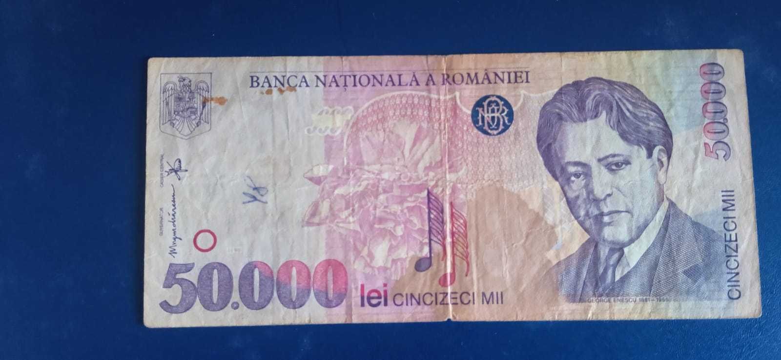 Bancnota 50.000 lei - George Enescu din 1996