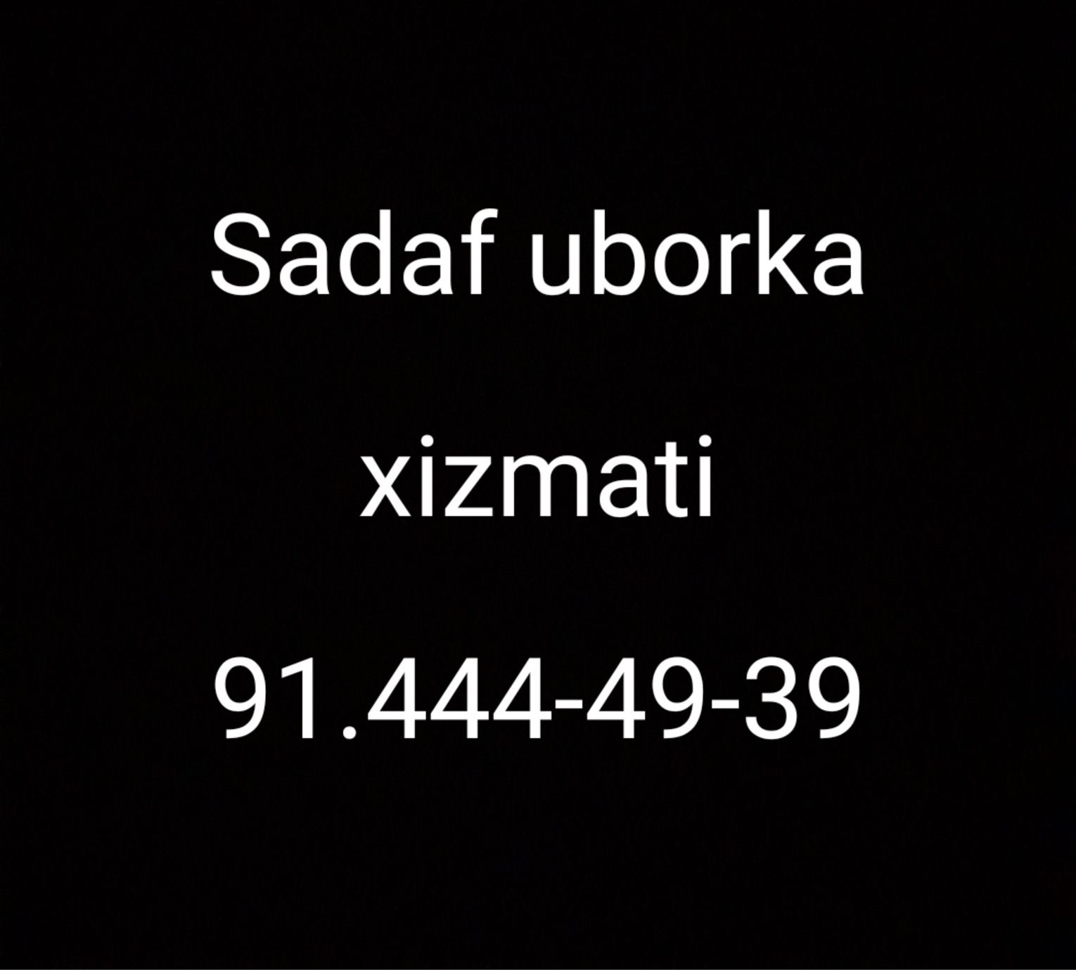 Sadaf uborka xizmati