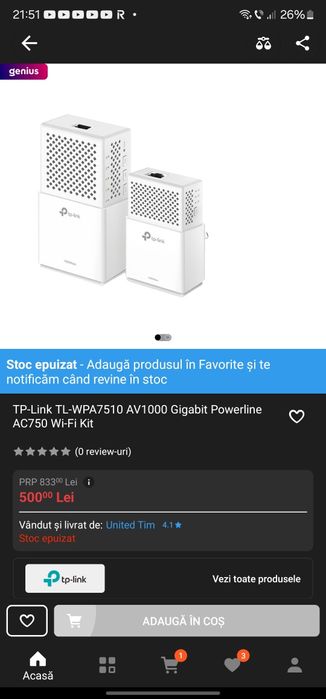 Powerline TP-Link TL-WPA7510KIT AV1200