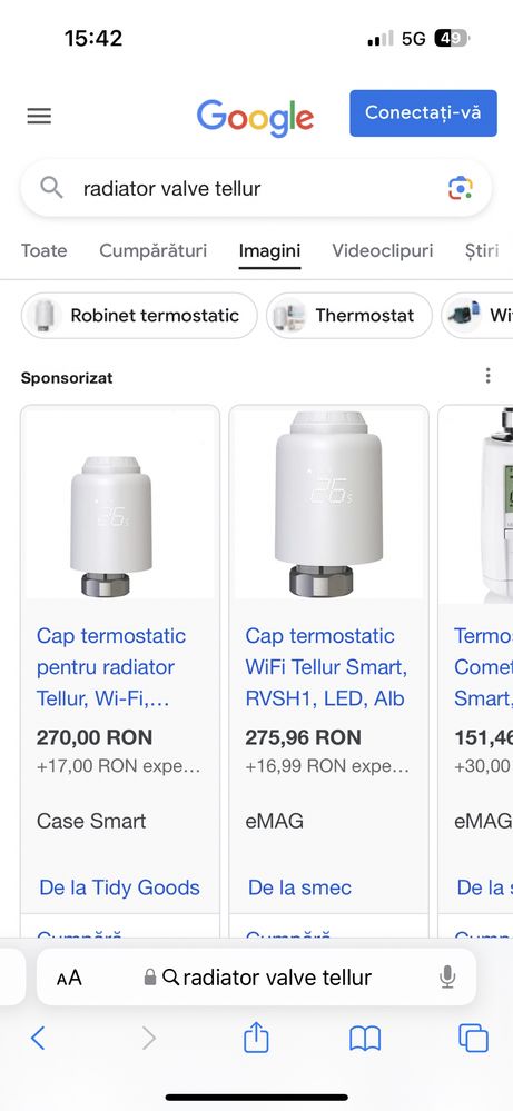 Cap termoststic calorifer tellur