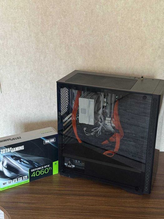 Игровой/рабочий ПК (4060TI) + 2 монитора + геймпад + микрофон + кресло