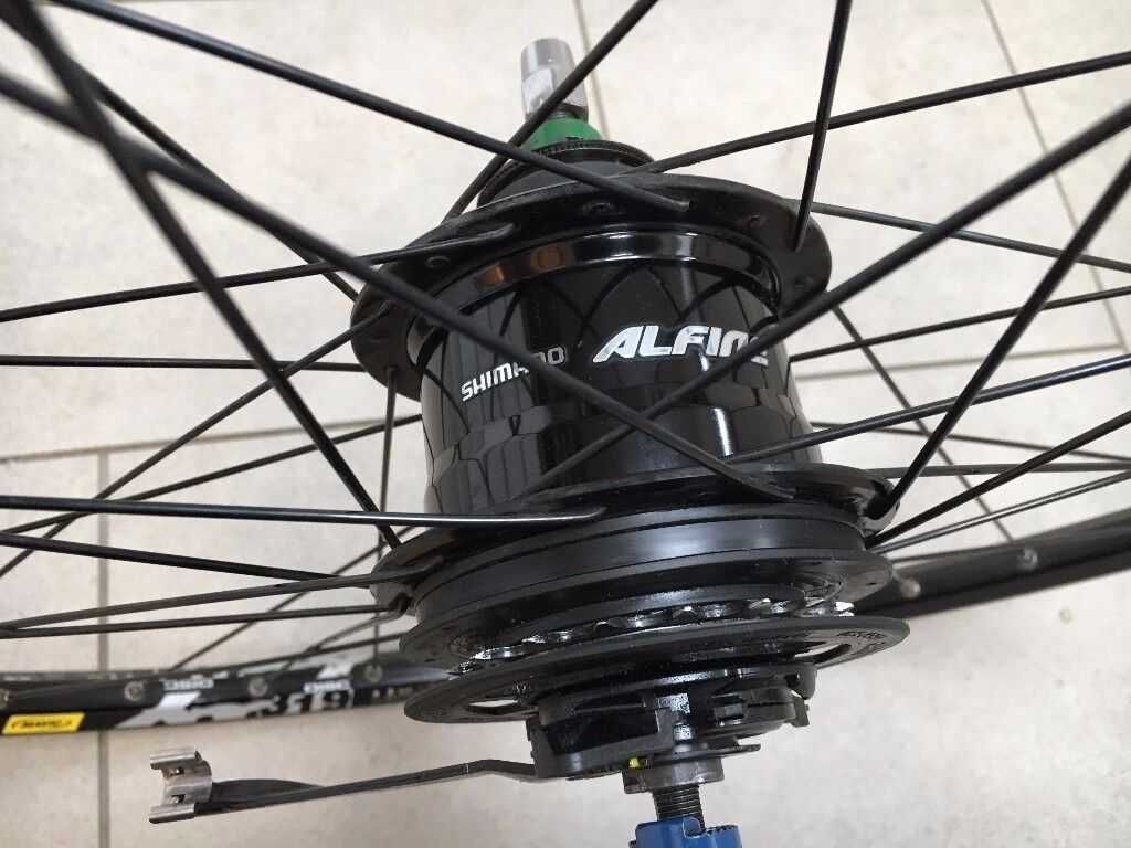 Kit complet roata butuc Shimano Alfine 11viteze 28/29er maneta pinion