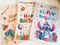 Малки торбички за сладки - найлонови : Стич Stich, Happy birthday