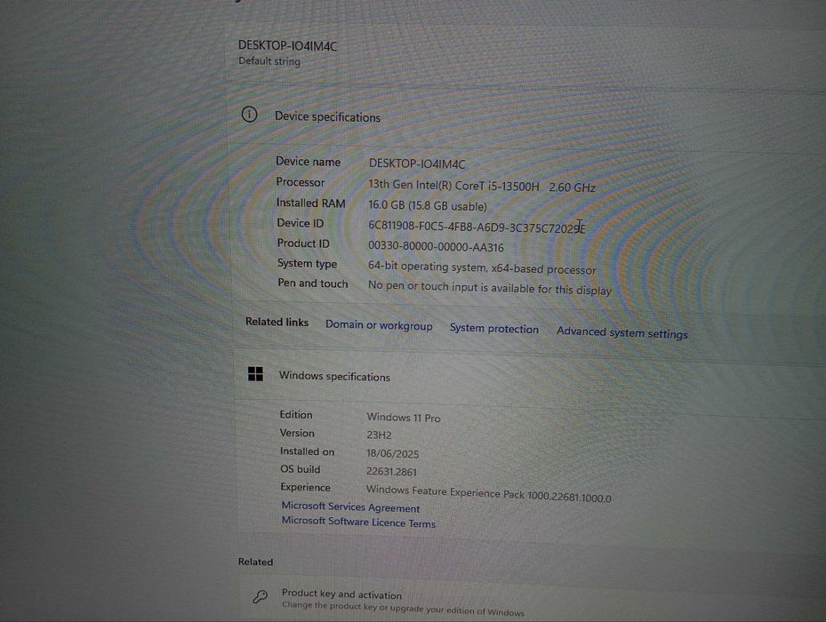 Моноблок 32 inch Core I5 - 13500H, M2 2280, RAM 16Gb; SSD 1TB