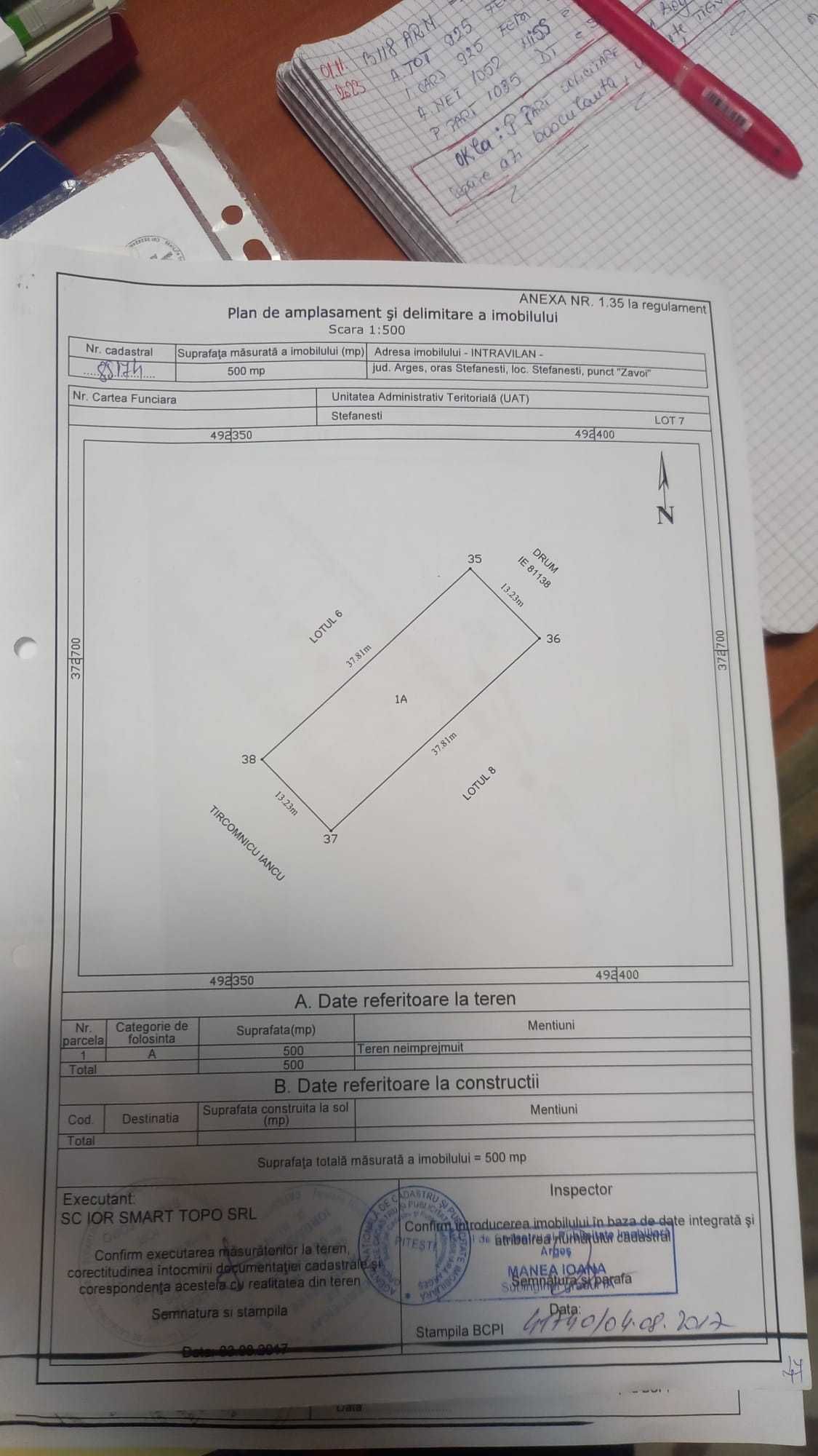 teren constructie casa 500 m