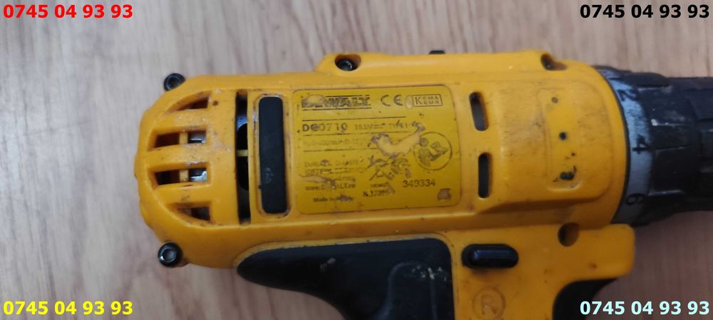filetanta bormasina DEWALT DCD710 18V are acumulator functionala