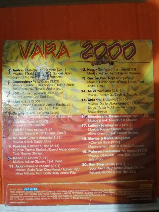 Cd compilatie romaneasca Vara 2000
