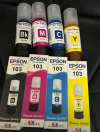 Чернила краска для принтера Epson комплект 4 цвета