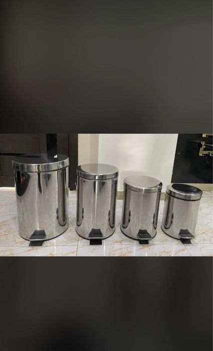 Мусорное ведро с педалью хром в Астане